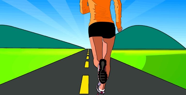 cartoon-running-on-road